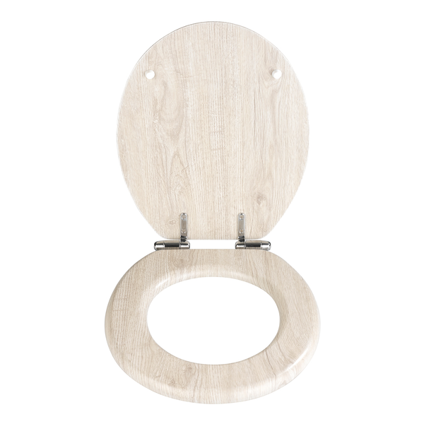 WC-Sitz Eiche - MDF (Mitteldichte Holzfaserplatte) - Grau