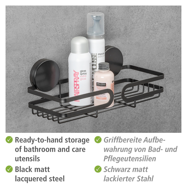 Static-Loc Wandablage Pavia - Stahl / ABS - Schwarz