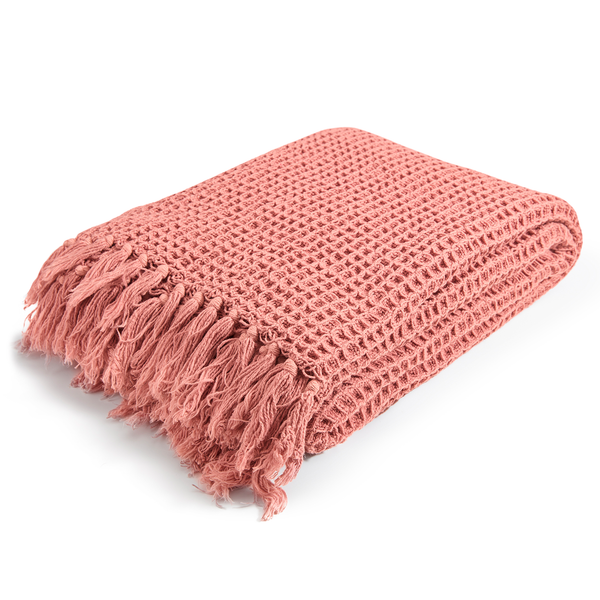 Plaid Waffle - Stonewashed Baumwolle - Orange