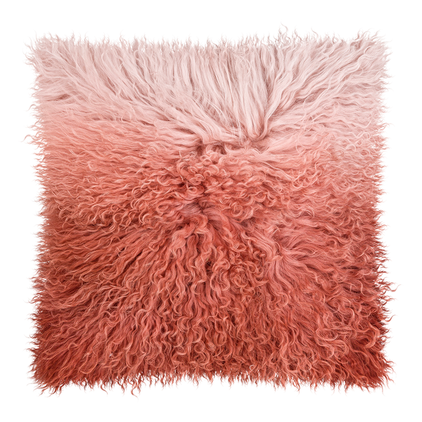 Kissenbezug Pamina - Tibetlamm / Polyester - Orange