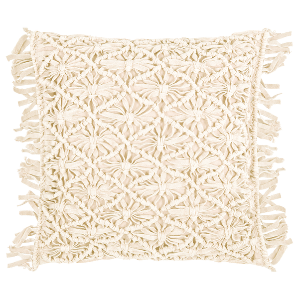 Kissenbezug Fringe - Baumwolle - Creme