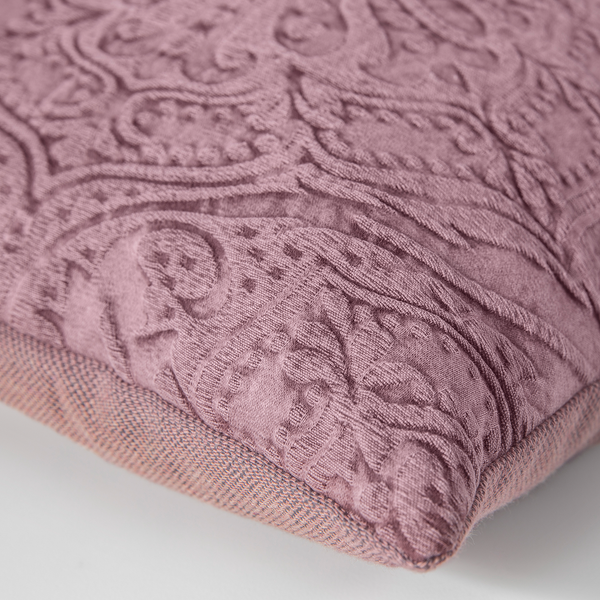 Kissenbezug Levelin - Jacquard - Mauve - 50 x 50 cm