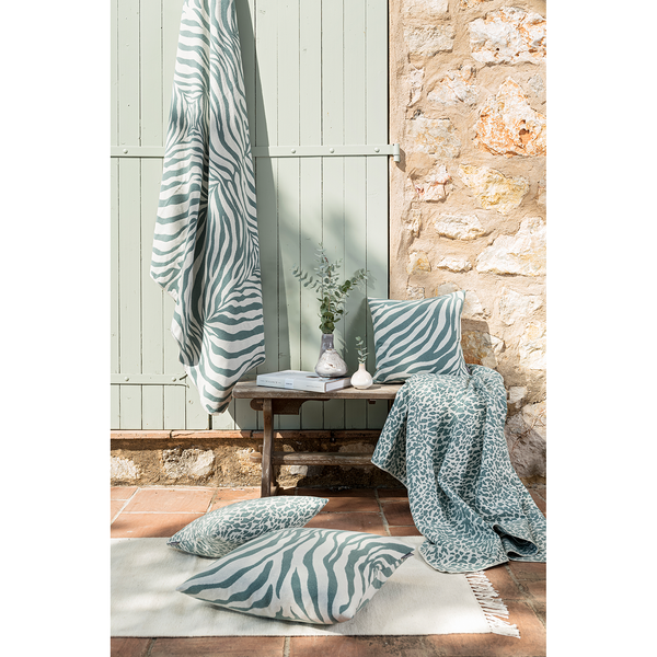 Kissenbezug Leopardo - Jacquard - Grün