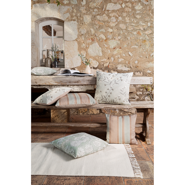 Kissenbezug Josefin - Mischgewebe / Samt - Pastellgrün - 40 x 40 cm