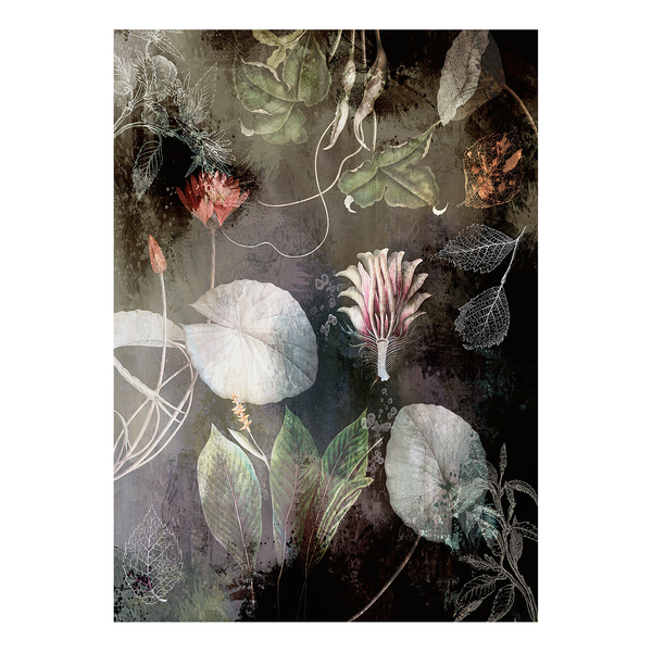 Vlies Fototapete Night Flowers - Vlies - Mehrfarbig