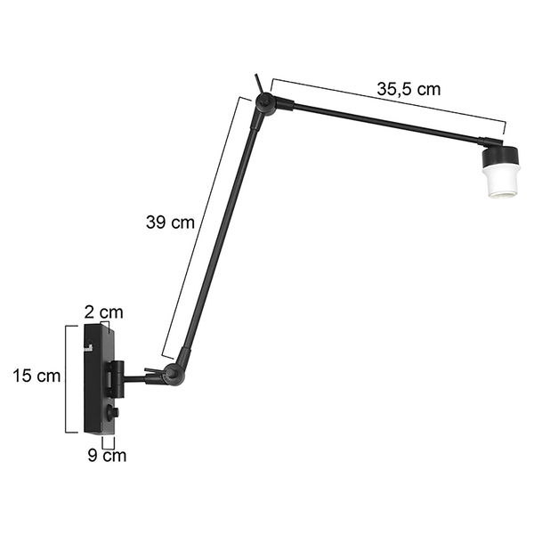 LED-Wandleuchte Prestige Chic - Aluminium - 1-flammig