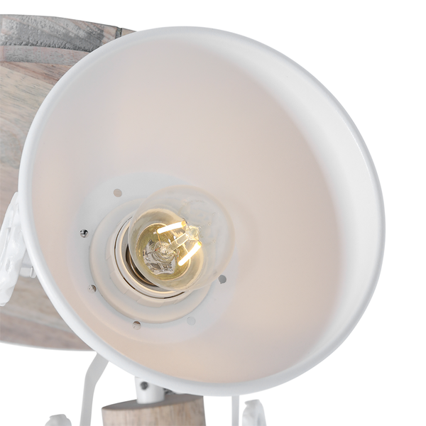 Deckenleuchte Gearwood VI - Aluminium / Eiche massiv - 3-flammig