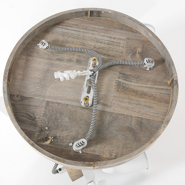 Deckenleuchte Gearwood VI - Aluminium / Eiche massiv - 3-flammig