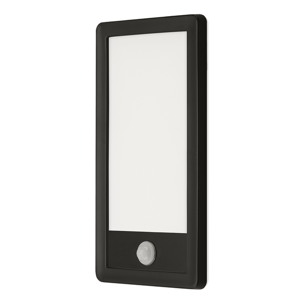 Wandleuchte Nizza VI - Polycarbonat / Eisen - 1-flammig - Schwarz