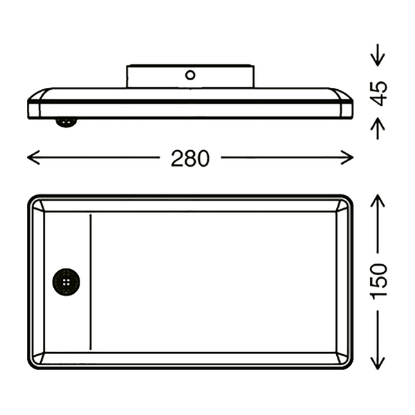 Wandleuchte Nizza VI - Polycarbonat / Eisen - 1-flammig - Schwarz