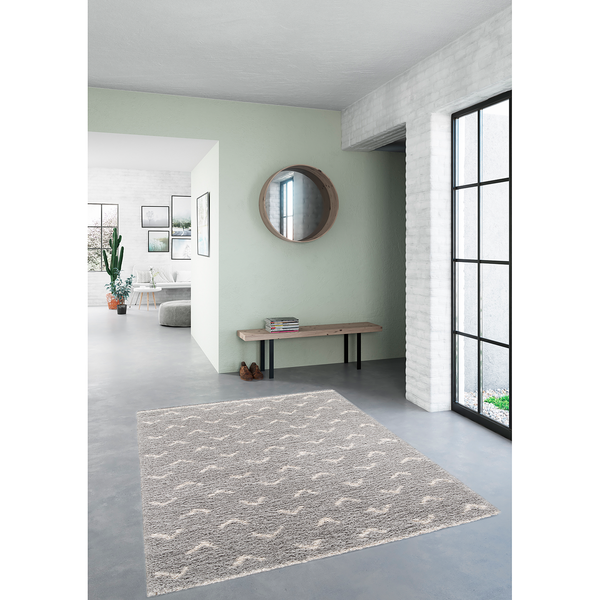 Hochflorteppich Montana II - Kunstfaser - Blau - 80 x 150 cm