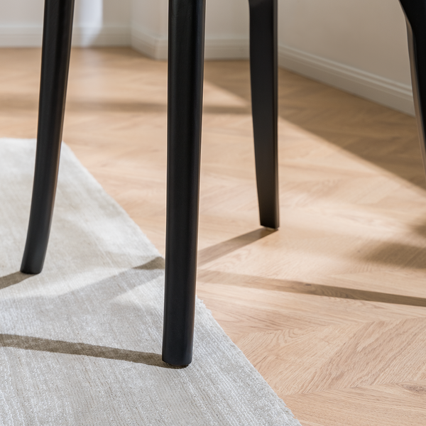 Esszimmerstuhl Darcey (2er-Set) - Polywood & Rattan / Buche massiv - Rattan / Schwarz