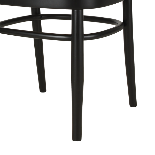 Esszimmerstuhl Daru (2er-Set) - Rattan / Buche massiv - Rattan / Schwarz