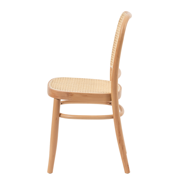 Esszimmerstuhl Sawl I (2er-Set) - Rattan / Buche massiv - Rattan / Buche