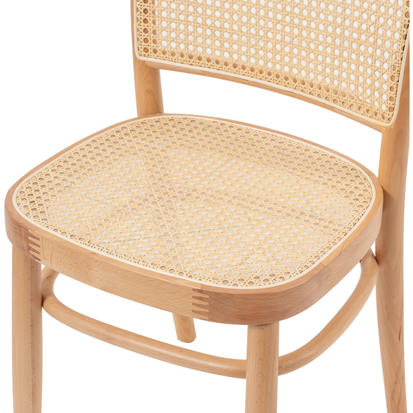 Esszimmerstuhl Sawl I (2er-Set) - Rattan / Buche massiv - Rattan / Buche