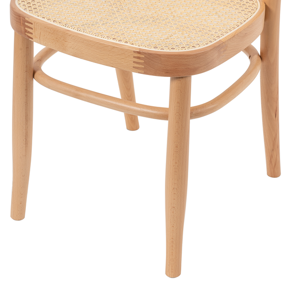 Esszimmerstuhl Sawl I (2er-Set) - Rattan / Buche massiv - Rattan / Buche