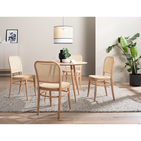Esszimmerstuhl Sawl I (2er-Set) - Rattan / Buche massiv - Rattan / Buche