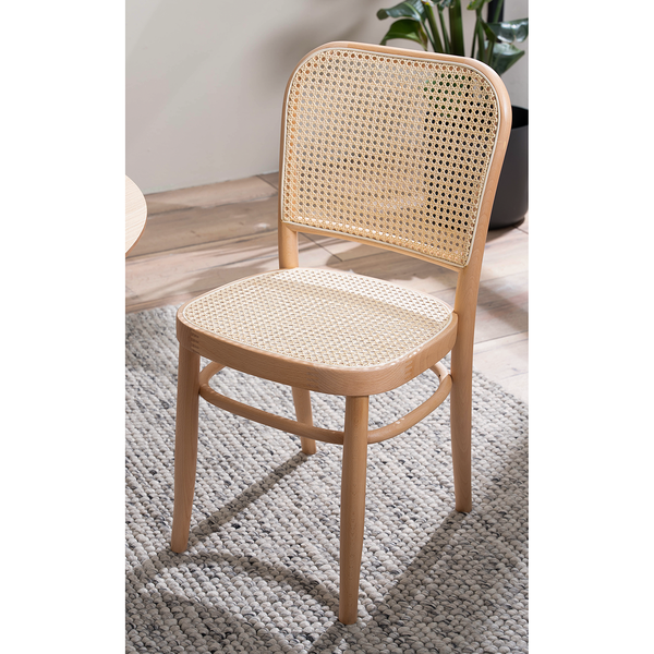 Esszimmerstuhl Sawl I (2er-Set) - Rattan / Buche massiv - Rattan / Buche