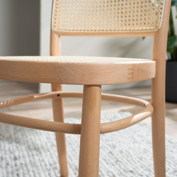 Esszimmerstuhl Sawl I (2er-Set) - Rattan / Buche massiv - Rattan / Buche
