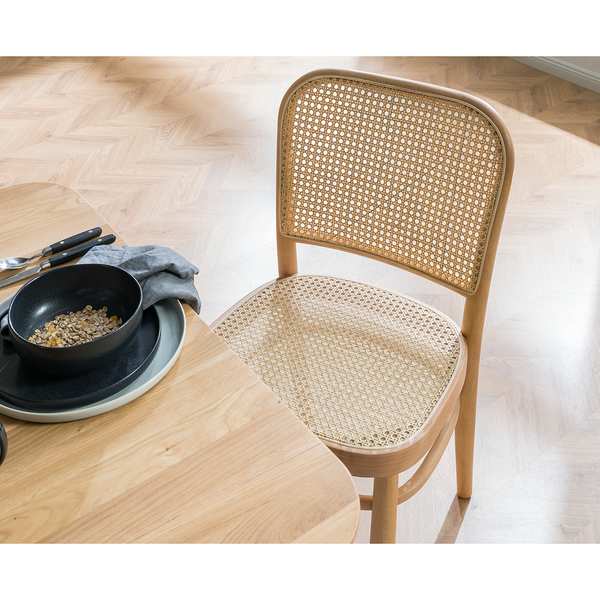 Esszimmerstuhl Sawl I (2er-Set) - Rattan / Buche massiv - Rattan / Buche