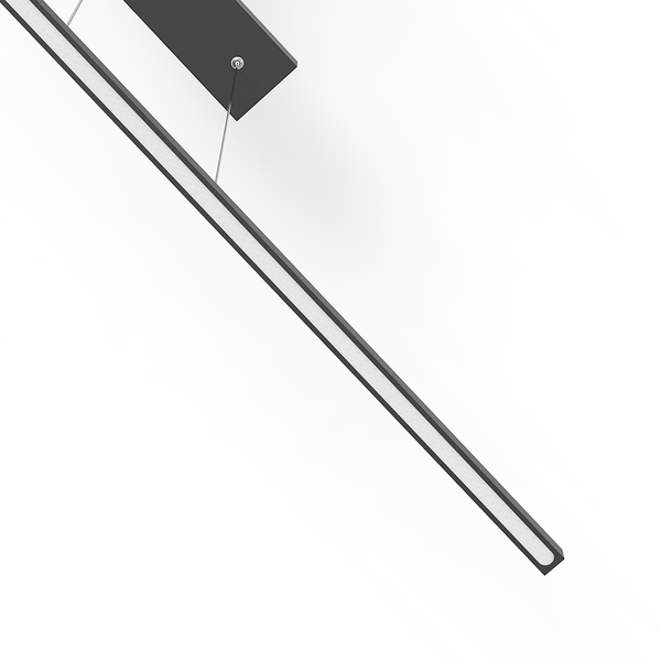 LED-Pendelleuchte Light Stripe - Aluminium - 1-flammig - Schwarz