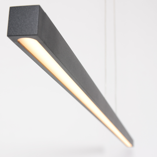 LED-Pendelleuchte Light Stripe - Aluminium - 1-flammig - Schwarz