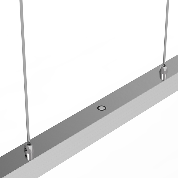 LED-Pendelleuchte Light Stripe - Aluminium - 1-flammig - Silber
