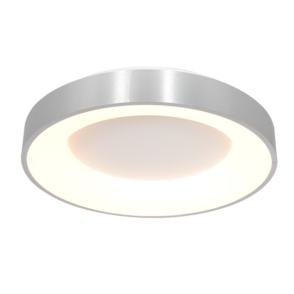 LED-Deckenleuchte Ringlede - Acrylglas / Aluminium - 1-flammig - Silber - Durchmesser: 38 cm