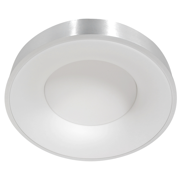 LED-Deckenleuchte Ringlede - Acrylglas / Aluminium - 1-flammig - Silber - Durchmesser: 38 cm