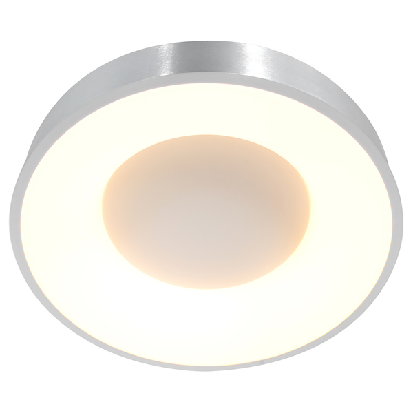 LED-Deckenleuchte Ringlede - Acrylglas / Aluminium - 1-flammig - Silber - Durchmesser: 38 cm