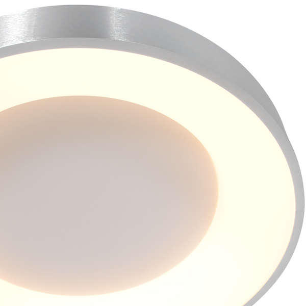 LED-Deckenleuchte Ringlede - Acrylglas / Aluminium - 1-flammig - Silber - Durchmesser: 38 cm