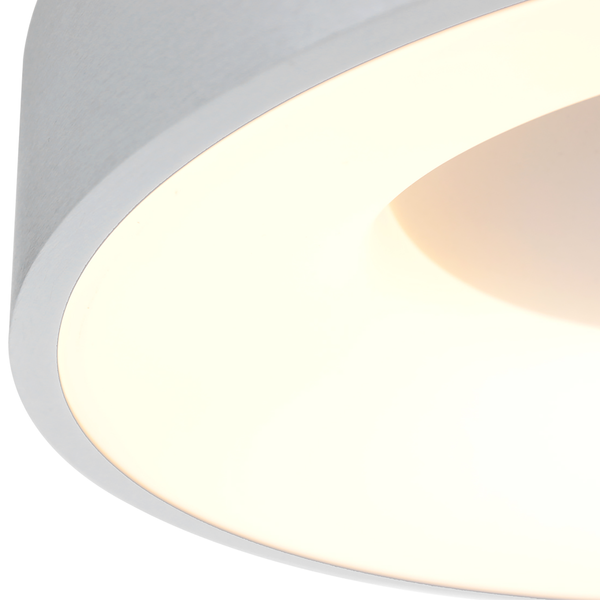 LED-Deckenleuchte Ringlede - Acrylglas / Aluminium - 1-flammig - Silber - Durchmesser: 38 cm