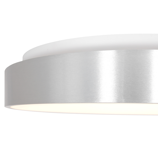 LED-Deckenleuchte Ringlede - Acrylglas / Aluminium - 1-flammig - Silber - Durchmesser: 38 cm
