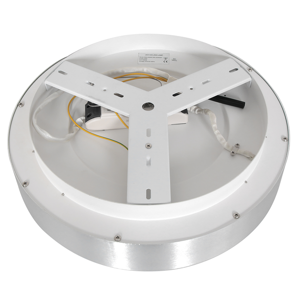 LED-Deckenleuchte Ringlede - Acrylglas / Aluminium - 1-flammig - Silber - Durchmesser: 38 cm