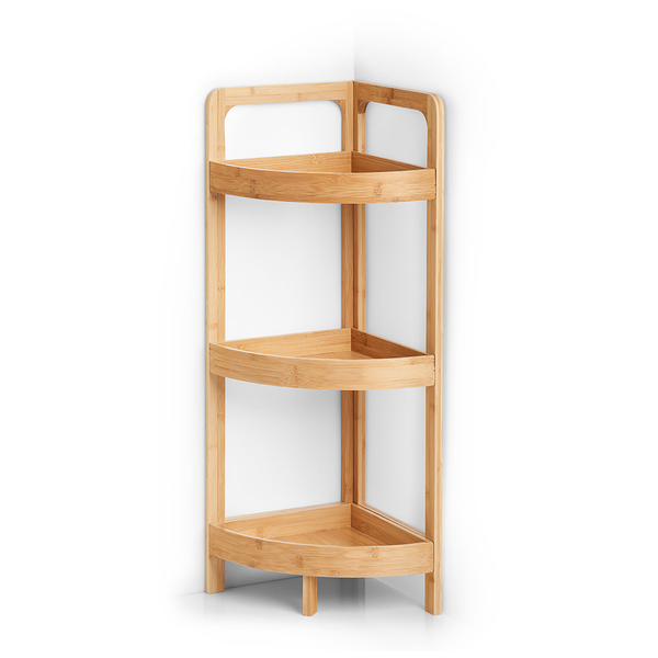 Eckregal Cambell - Bambus - Natur - 29 x 29 x 85 cm