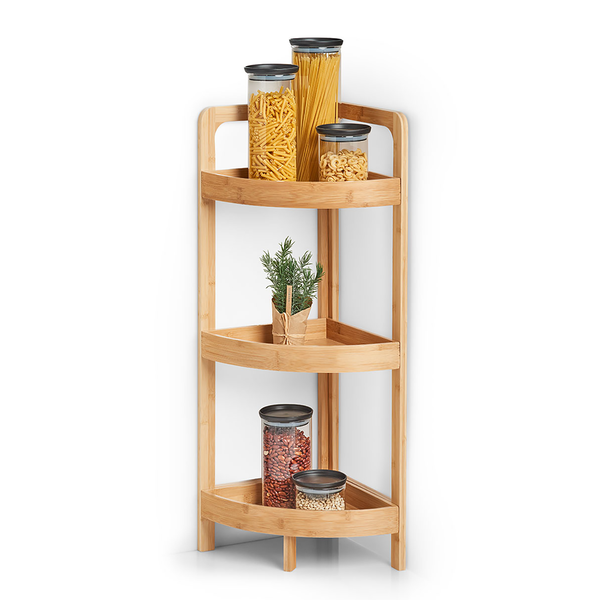 Eckregal Cambell - Bambus - Natur - 29 x 29 x 85 cm