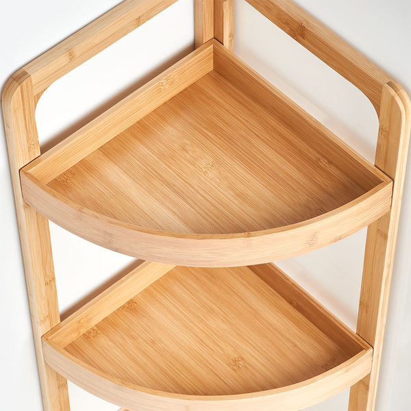 Eckregal Cambell - Bambus - Natur - 29 x 29 x 85 cm