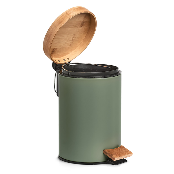 Kosmetikeimer Charlson 3L - Eisen / Bambus / Polypropylen - 3L - Antikgrün