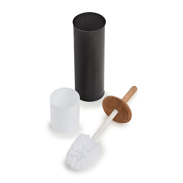 WC-Bürste Chapleau - Eisen / Bambus / Polypropylen - Schwarz - 10 x 38,4 cm - Schwarz