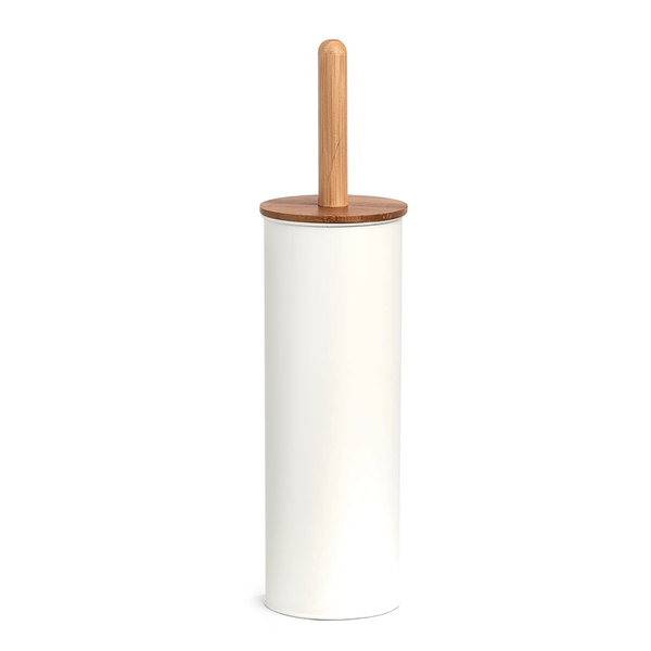 WC-Bürste Chapleau - Eisen / Bambus / Polypropylen - Weiß - 10 x 38,4 cm - Weiß