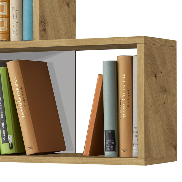 Wandregal Panao - Eiche Artisan Dekor / Weiß