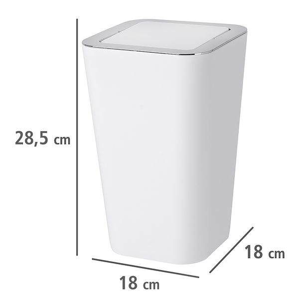 Schwingdeckeleimer Candy - Polystyrol / ABS - Fassungsvermögen: 6 L - Weiß