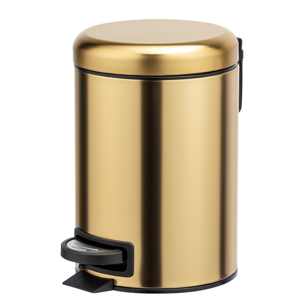 Kosmetik Treteimer Leman 3 L - Stahl - Gold