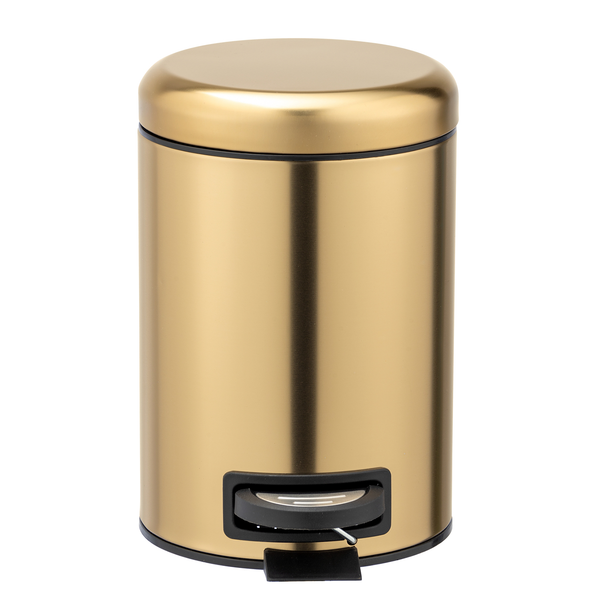 Kosmetik Treteimer Leman 3 L - Stahl - Gold
