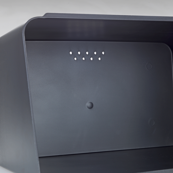 Brotkasten mit Bambusbrett Kubo - Polystyrol / Bambus - Schwarz