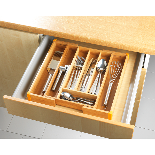 Besteckkasten Bambus - Bambus - Braun