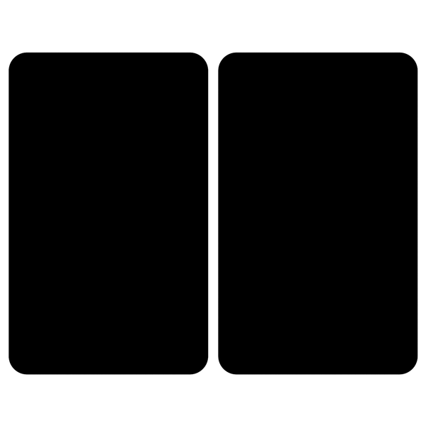 Abdeckplatten Schwarz (2er-Set) - Glas - Schwarz