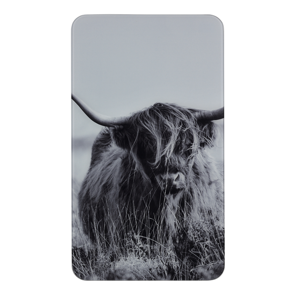 Abdeckplatte Highland Cattle (2er-Set) - Glas - Grau