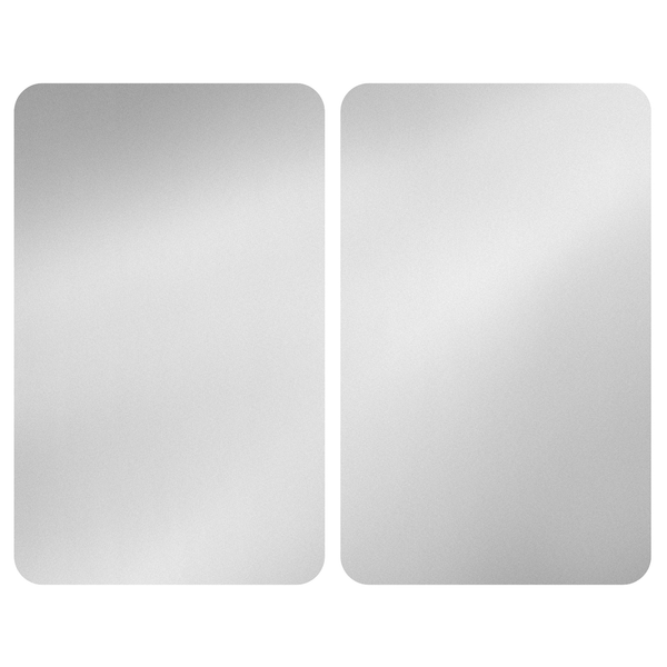 Abdeckplatten Silber (2er-Set) - Glas - Silber