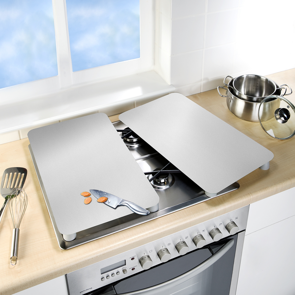 Abdeckplatten Silber (2er-Set) - Glas - Silber